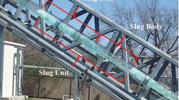 Developing region of the experimental facility.