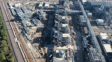 The Ichthys LNG onshore process facilities at Bladin Point near Darwin.