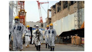 IAEA experts inspecting damage at Fukushima Daiichi Nuclear power plant.