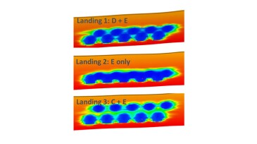 Fig. 1—Pressure comparison of three landing plans.