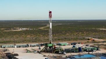 Drone View of a Gas Well in Texas on Sunny Day