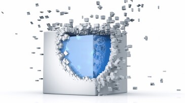 Cube with a breaking shell