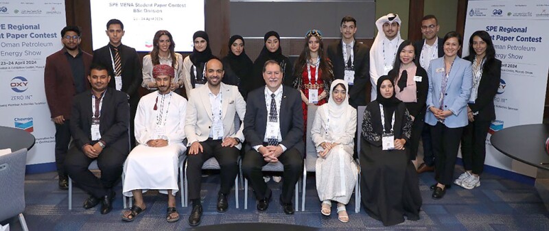 In addition to providing the Day 2 welcome address at the 2024 Oman Petroleum & Energy Show, Terry dropped in and visited with the students and judges at the Student Paper Contest