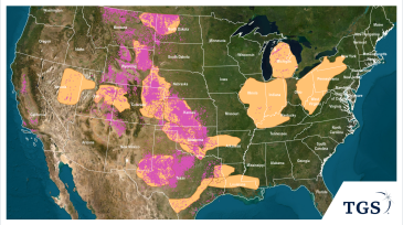U.S. onshore basins with TGS DST data