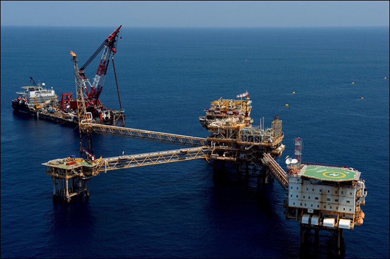 Yadana field platform.