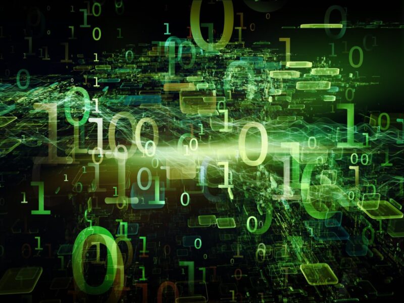 Abstract image of numbers and boxes