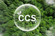 CCS acronym for Carbon Capture Storage words CCS in bubbles with a forest background. Net zero action concept. Save energy, green energy, reduce carbon footprint, carbon capture. World environment day