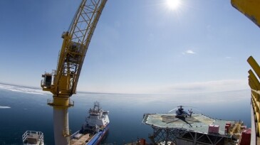 The Orlan platform on Sakhalin-1's Chaivo field offshore Sakhalin Island,