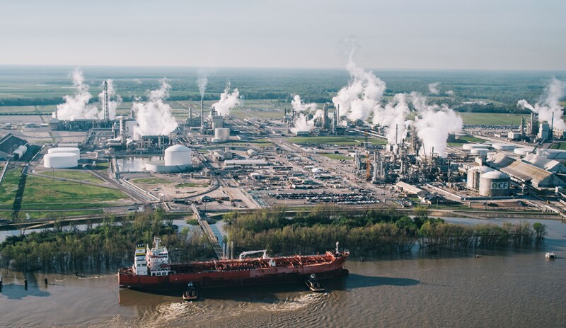 CF Industries’ complex on the Mississippi River in Donaldson, Louisiana