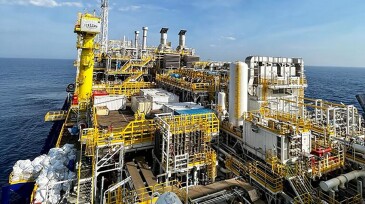 Brava Energia brought the first two Atlanta wells online on the last day of 2024. The FPSO is expected to reach peak capacity of 50,000 BOPD later this year. Source: Yinson.