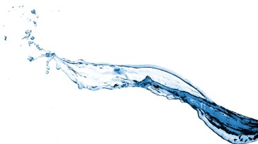 blue water splash on white background