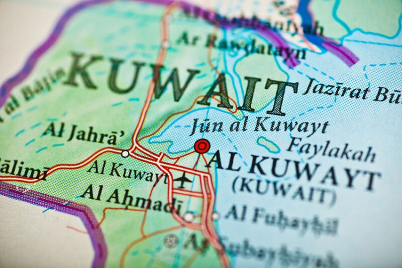 Kuwait map.