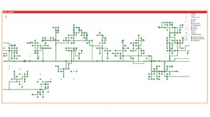 Fig. 1—Gathering system schematic (liquid) on an area of the field using CANVAS.