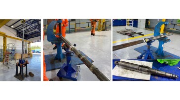 From left: SSD drop test, drifting with the service tool, and function testing with the slickline shifting tool.