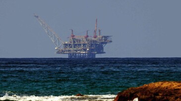 Leviathan natural gas field platform.