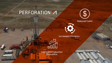 Drill site with colored band listing reduced costs, increased efficiency, and improved production economics