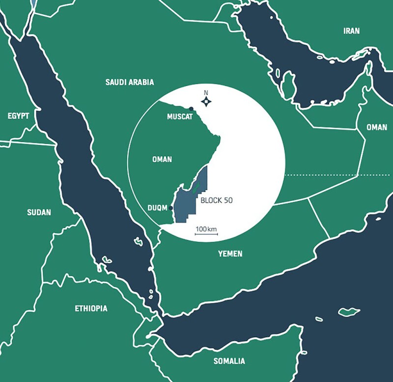 Block 50 offshore Oman. 