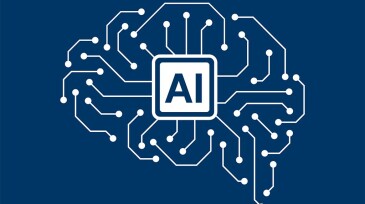 human brain and artificial intelligence concept