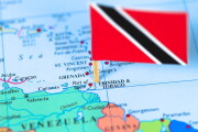 Map and flag of Trinidad &amp; Tobago