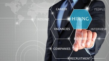 Recruiter advertising for job vacancies