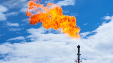 Gas flaring.