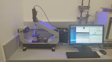 Setup for wettability evaluation using the sessile-drop method.
