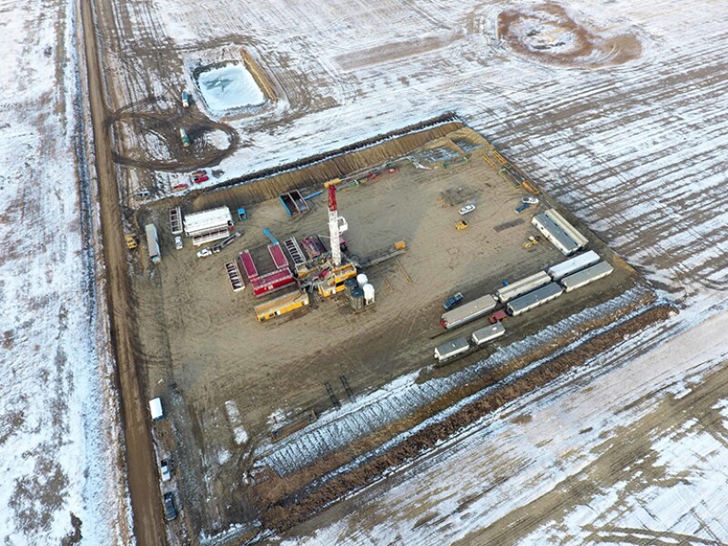 Overhead view of DEEP project in Saskatchewan, Canada