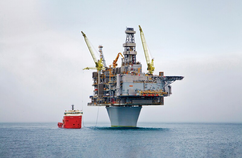 The ExxonMobil-operated Hebron gravity-based structure in the Jeanne d’Arc Basin offshore Newfoundland and Labrador.  