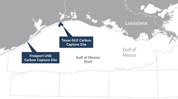 Talos’ current CCS project footprint along the Texas Gulf Coast.