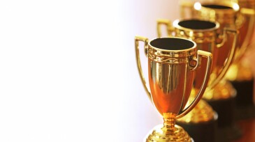 Row Of Gold Trophies
