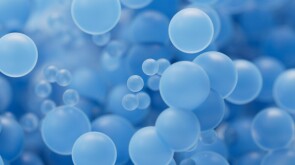 Abstract dense particles spheres background, 3d rendering.