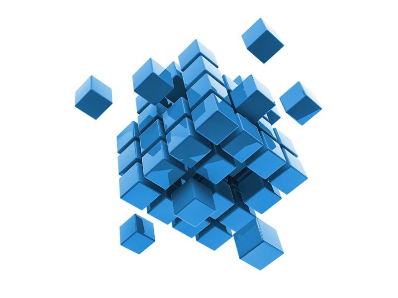 Cube with component parts