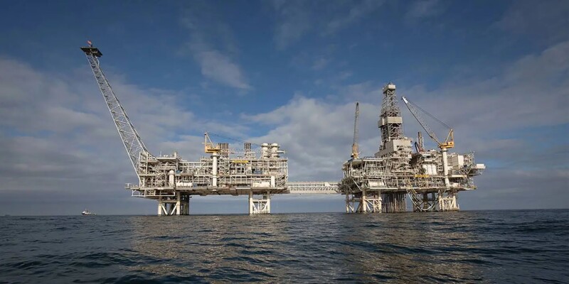 The Deepwater Gunashli platform in the Caspian Sea.