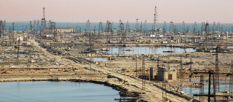 The Bibi-Heybat oilfields produced industrially since the 1800s but mined by hand for centuries. Source: Dreamstime.