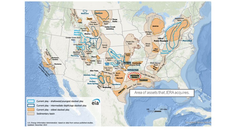 Areas of JERA’s acquisition in the Haynesville shale. Source: JERA
