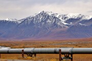 Trans Alaska pipeline along dalton highway