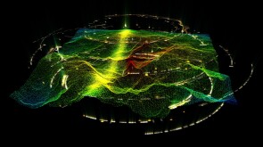 Futuristic Holographic Terrain Head Up Display