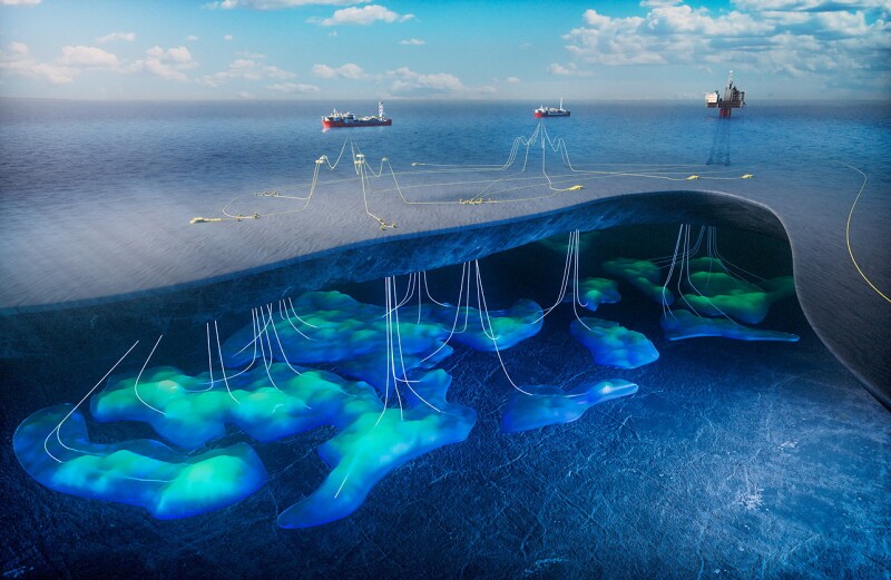 NCS' Balder & Ringhorne fields subsurface illustration