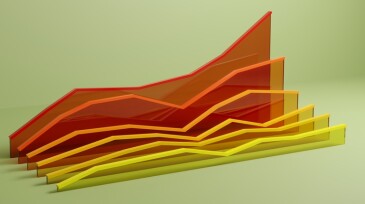 Graph made of tinted glass