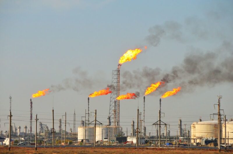 Multiple flares at a field facility