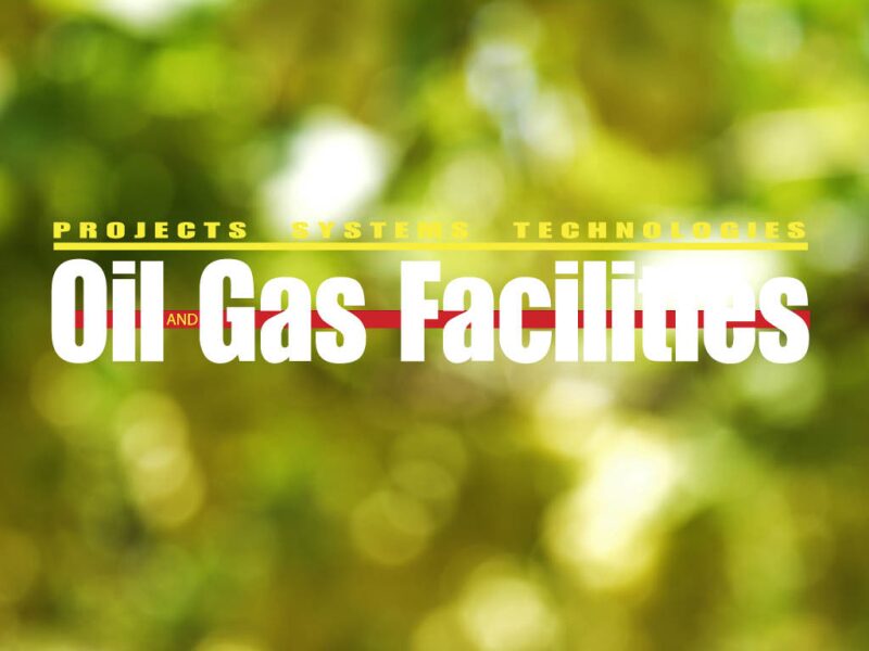 Oil and Gas Facilities logo on abstract background