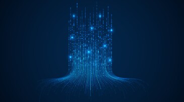 Technology background. Big data visualization concept. Information artificial neural network