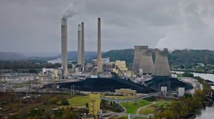 Aerial View of Coal Fired Power Station in Putnam County, WV