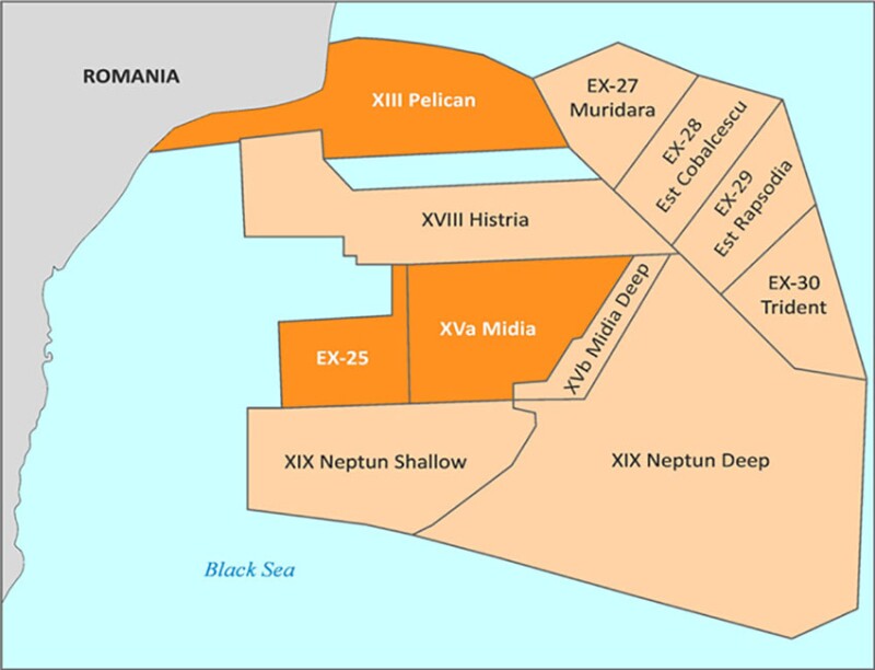 Fig. 1—The Romanian shelf, which is part of the northwestern Black Sea Continental Shelf. Source: keyfactsenergy.com.