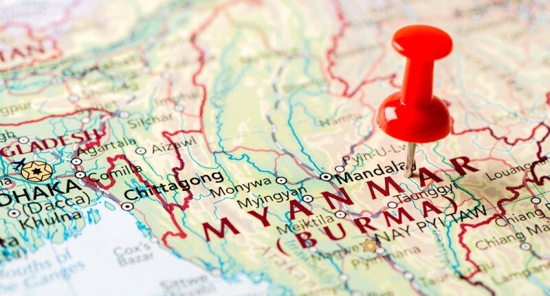 Map Myanmar (Burma)