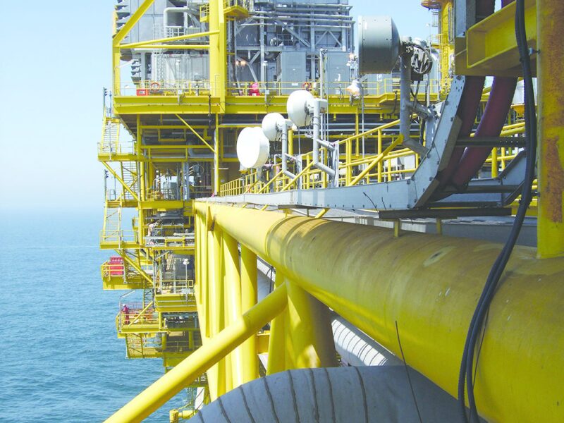 view of a portion of an offshore facility