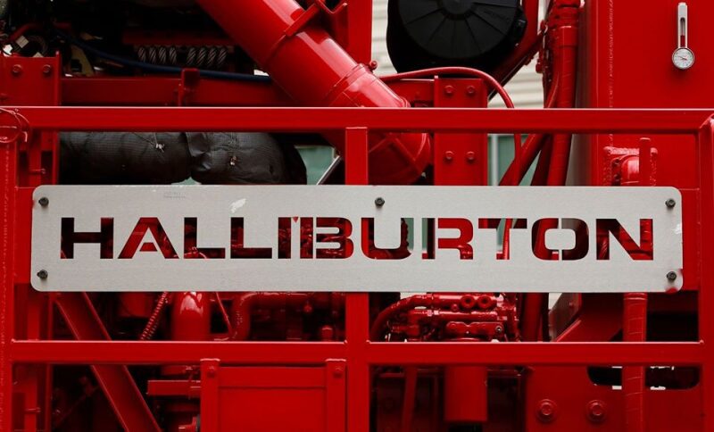 Halliburton logo on equipment