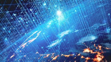 Communication technology for internet business. Global world network and telecommunication on earth cryptocurrency and blockchain and IoT