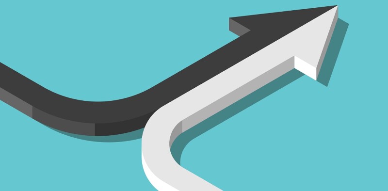 Two arrows forming one