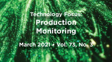 Production Monitoring Intro text with green abstract background